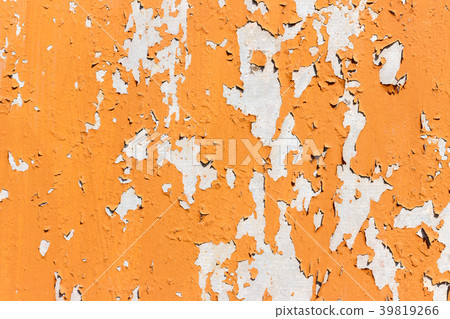 Texture of bright orange paints shabby metal wall Texture of bright orange paints shabby metal wall 39819266
