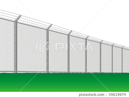 Barbed wire fence 39819974