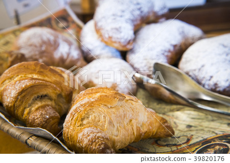 A close up of breakfast croissant A close up of breakfast croissant 39820176
