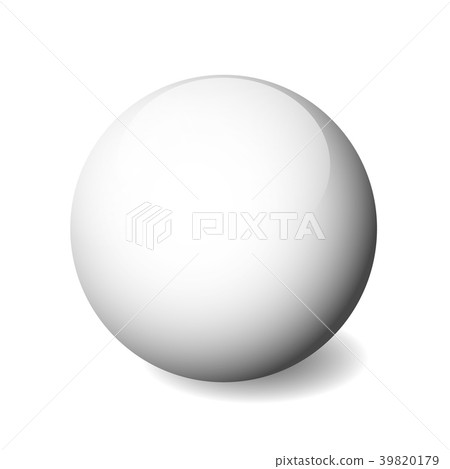 White glossy sphere, ball or orb. 3D vector object White glossy sphere, ball or orb. 3D vector object 39820179