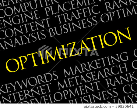 OPTIMIZATION word cloud collage 39820641