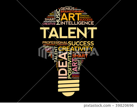 Talent bulb word cloud 39820696