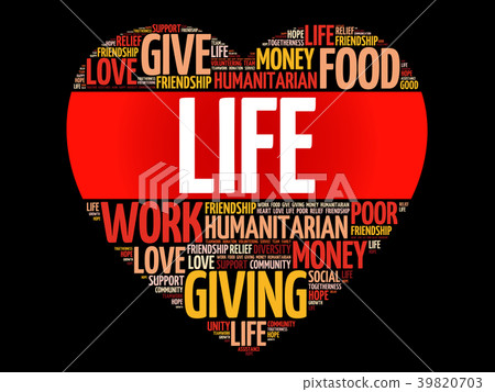 LIFE heart word cloud, fitness - Stock Illustration [39820703] - PIXTA