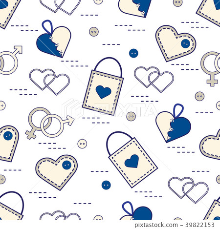 Cute seamless pattern with variety romantic Cute seamless pattern with variety romantic 39822153