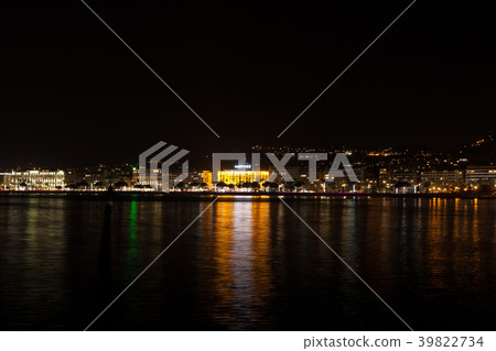 Cannes beach night view, France 39822734