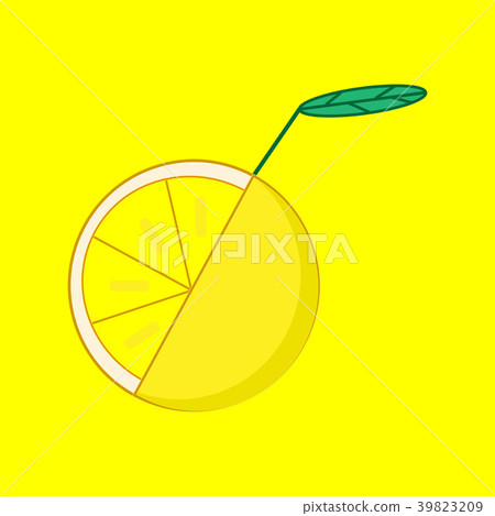 Lemon on the yellow background Lemon on the yellow background 39823209