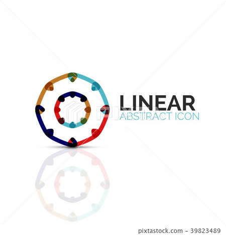Abstract flower or star minimalistic linear icon Abstract flower or star minimalistic linear icon 39823489
