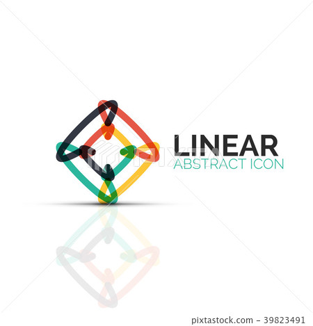 Abstract flower or star minimalistic linear icon Abstract flower or star minimalistic linear icon 39823491