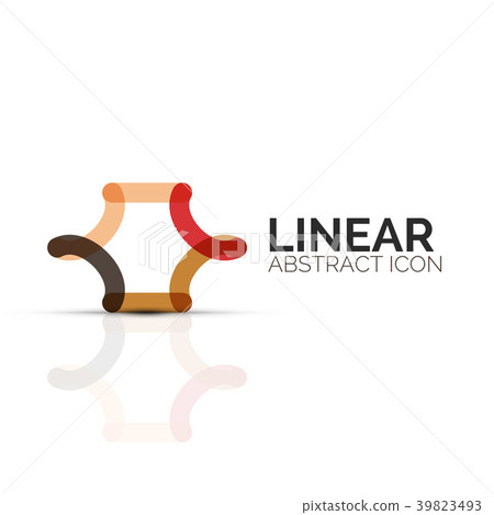 Abstract flower or star minimalistic linear icon Abstract flower or star minimalistic linear icon 39823493