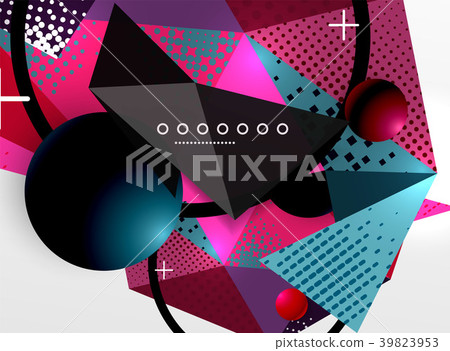 Vector color geometric abstract composition Vector color geometric abstract composition 39823953