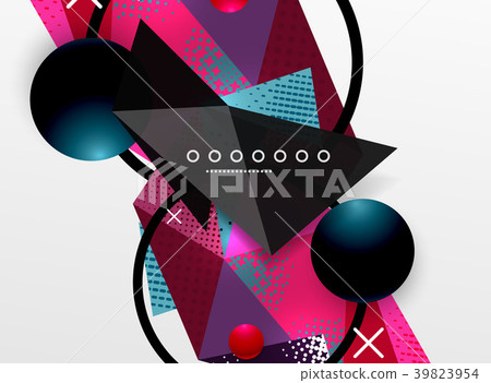 Vector color geometric abstract composition Vector color geometric abstract composition 39823954
