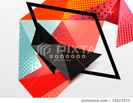 Vector color geometric abstract composition Vector color geometric abstract composition 39823955