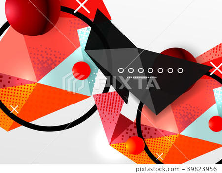 Vector color geometric abstract composition Vector color geometric abstract composition 39823956