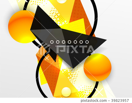 Vector color geometric abstract composition - Stock Illustration ...
