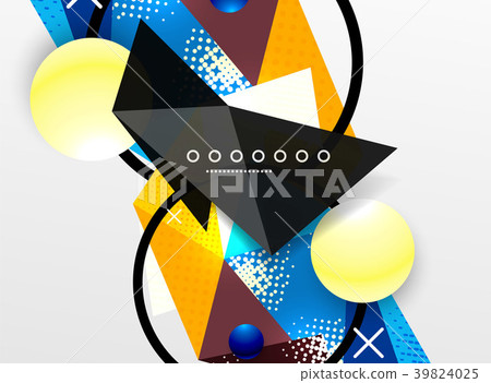 Vector color geometric abstract composition Vector color geometric abstract composition 39824025