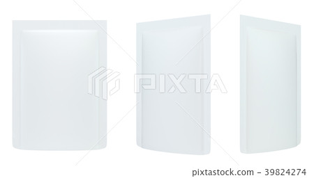 Set blank food stand up pouch package. Mock up 39824274