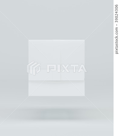 Juice box bottom view. Carton box Mock-up. White 39824306