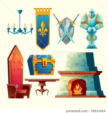 Vector interior objects for fantasy game design Vector interior objects for fantasy game design 39824464
