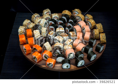 Japanese food with place for recipe. 39826521