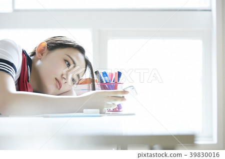 School girl high school studies 39830016