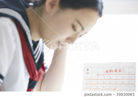School girl high school studies 39830065