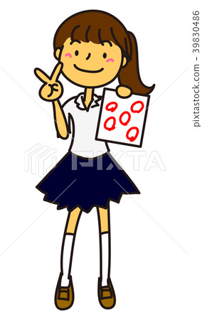 夏天和平標誌好點測試女學生 39830486