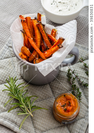Healthy vegetable chips - french fries beet, celery and carrots Healthy vegetable chips - french fries beet, celery and carrots 39830831