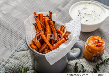 Healthy vegetable chips - french fries beet, celery and carrots Healthy vegetable chips - french fries beet, celery and carrots 39830832