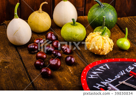 Halloween still life of pumpkins, inscription, shadows Halloween still life of pumpkins, inscription, shadows 39830834