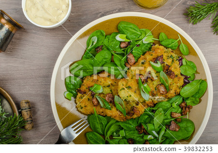Rabbit steaks with herbs and sour cream Rabbit steaks with herbs and sour cream 39832253
