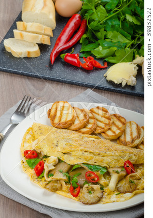 Rustic vegetarian omelette 39832522