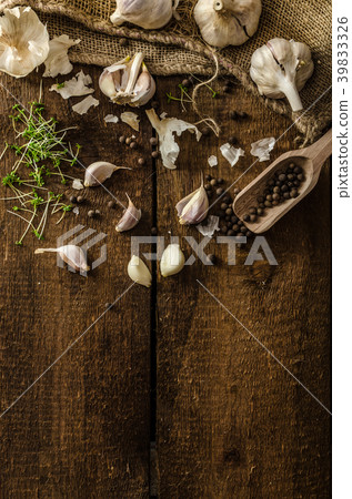 Domestic bio garlic - Czech, spices and fresh microgreens Domestic bio garlic 39833326