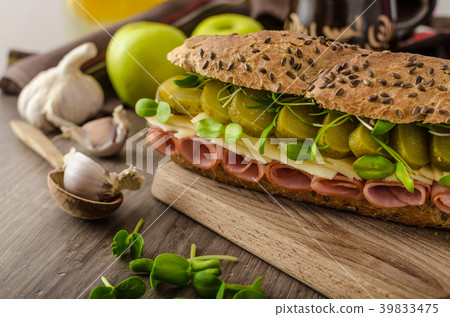 Baguette with the Prague ham 39833475