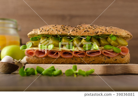 Baguette with the Prague ham Baguette with the Prague ham 39836881