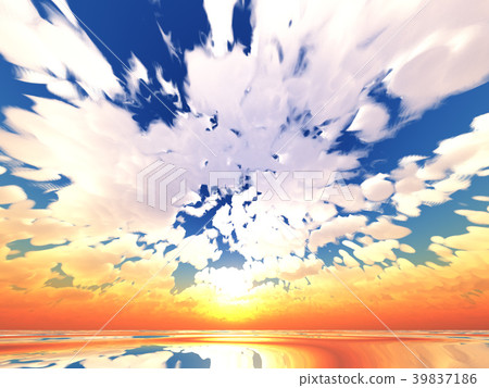 Wind and clouds with the sea 39837186