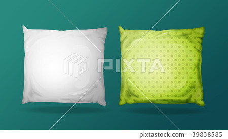 Vector 3d realistic pillow mockup set. 39838585