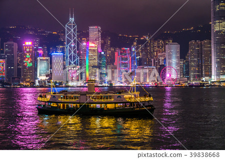 "Hong Kong" Night view of Hong Kong Island "Hong Kong" Night view of Hong Kong Island 39838668