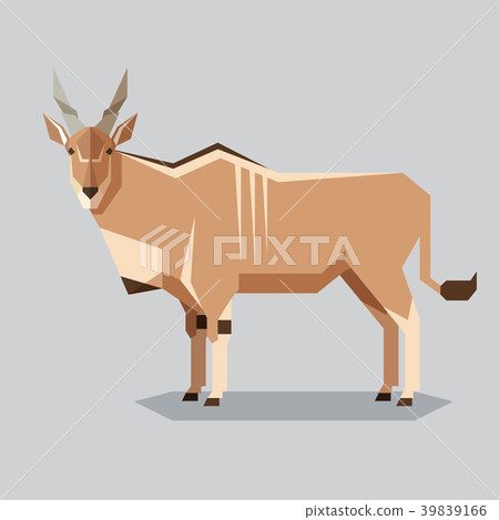 Flat geometric Common Eland 39839166