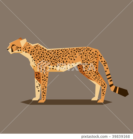 Flat geometric Cheetah 39839168
