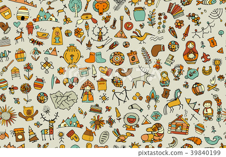 Ethnic design elements sketch Ethnic design elements sketch 39840199