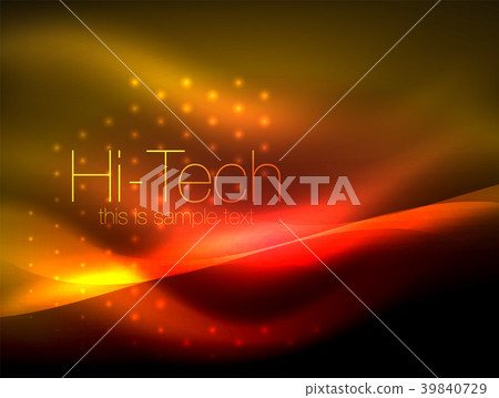 Glittering neon glowin wave, techno modern art 39840729