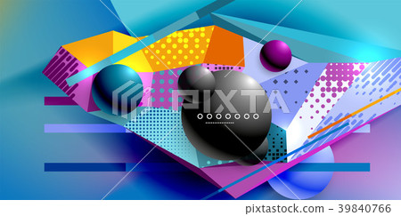 Abstract geometric poster created with polygonal 39840766