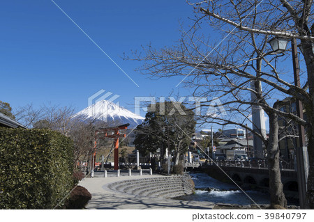 富士宮市/ Kandagawa聯絡廣場和富士山 39840797