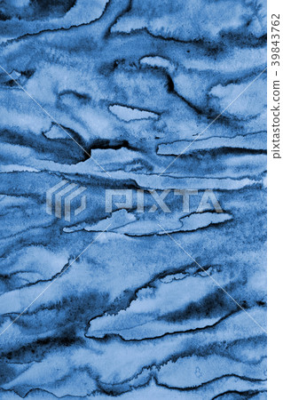 Abstract blue watercolor on paper texture Abstract blue watercolor on paper texture 39843762