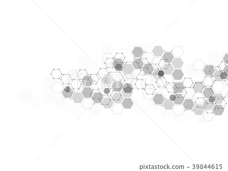 Abstract hexagonal molecular structures - Stock Illustration [39844615 ...