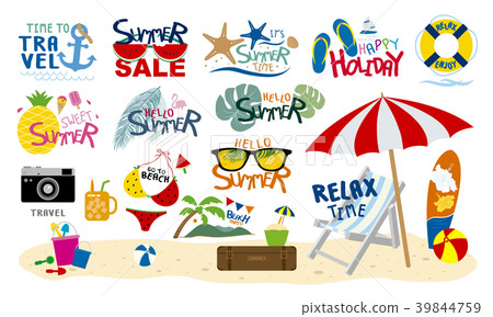 Summer beach travel tropical and holiday design Summer beach travel tropical and holiday design 39844759