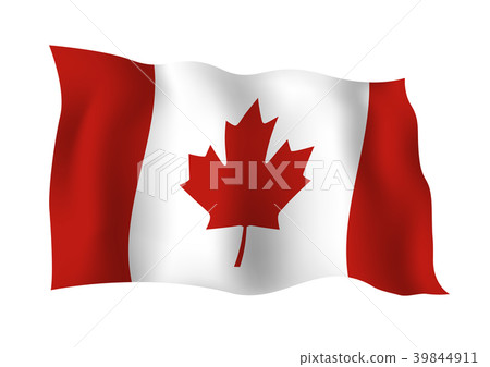 Canada flag isolated on white background 39844911