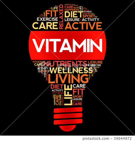 VITAMIN bulb word cloud collage 39844972