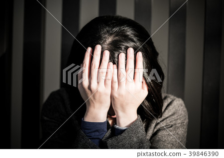 Business woman falling in front of fence Business woman falling in front of fence 39846390