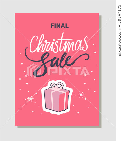 Final Christmas Sale Pink Vector Illustration Final Christmas Sale Pink Vector Illustration 39847175